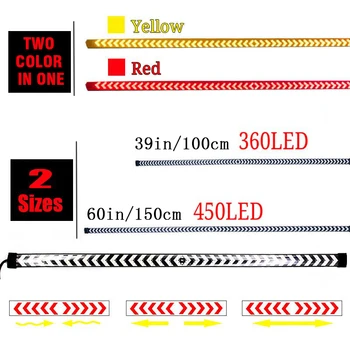 OKEEN 4-Funkciju Red Yellow Truck Tailgate LED Strip Light Bar, Triple Rindā Ar Braukšanas Bremžu Pagrieziena Signālu Uztveršanas SUV Kravas automašīnas