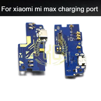 Par Xiaomi Max Mi Max Micro USB Ports Uzlādes Lādētājs Doks Spraudsavienojumu Dēlis + Mic (Mikrofons Flex Kabelis oriģinālajai