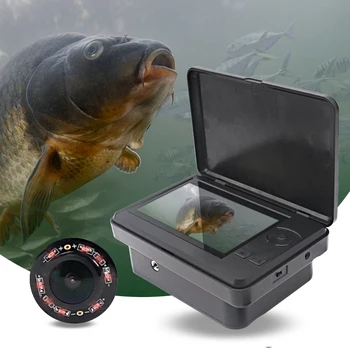 Fish Finder Zemūdens Zvejas Kamera 4.3 Collu Ekrāns, 15M Kabelis 8PCS Infrasarkanās Lampas Video Ieraksta Kamera Zvejas