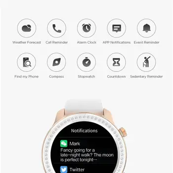 Noliktavā Globālo Versiju, kas ir Jauna Amazfit VTN 42mm Smart Skatīties 5ATM sieviešu pulksteņi 12Days Akumulatora Mūzikas Vadības Android, IOS