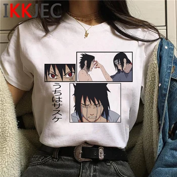 Naruto Akatsuki Sasuke Uchiha Itachi t krekls sievietēm grunge 