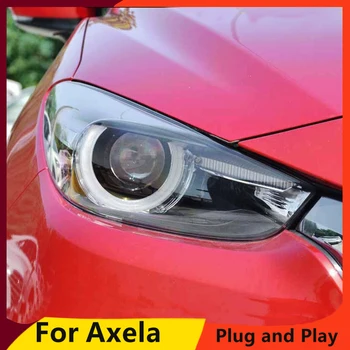 KOWELL Auto Stils priekš Mazda 3 priekšējie Lukturi 2017 Jaunā Mazda3 Axela LED Lukturu Sākotnējo dienas gaitas lukturi Bi Xenon Lēcu High Low Beam Autostāvvieta