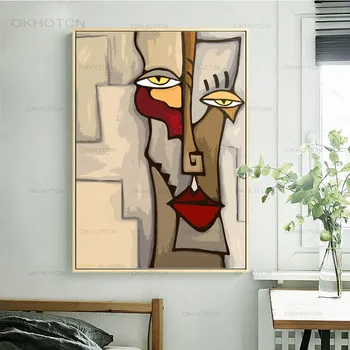 Pikaso Abstrakti Skaitļi, Plakātu, Sajaucot Sejas Wall Art Attēlu Izdrukas Audekls Gleznošanai Dzīves Telpu Dekorēšana Mājas Dekoru