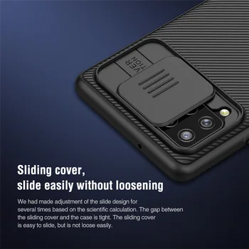Samsung Galaxy A42 5G Gadījumā NILLKIN Virziet Kameru Aizsardzības Gadījumā Samsung Galaxy A42 5G Anti-skid Camshield attiecas uz Gadījumiem