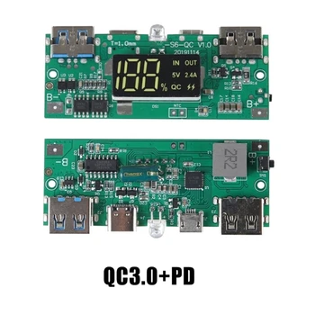 Noņemams QC3.0 Dual USB LCD Displejs DIY 8x18650 Akumulatora korpusa Power Bank Shell Portatīvo Ārējā Kaste bez Akumulators Powerbank