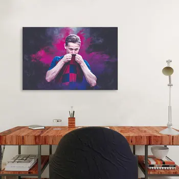 Frenkie de Jong Koka Kadru Audekla Sienas Māksla Apdare izdrukas par dzīvojamo istabu Mājas guļamistaba Karkasa dekoru Krāsošana Dekoratīvie