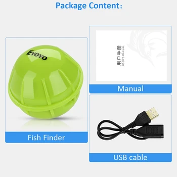 Eyoyo E1 Fish finder sonar zvejas Bluetooth Bezvadu Dziļums smart zvejas Atklāt echo sounder dziļāk FishFinder IOS Android