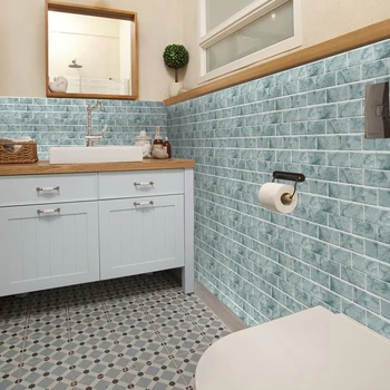 Tradicionālā Ķīniešu Krāsu 3D Vannas istaba Ūdensizturīgs Virtuves Eļļa-pierādījums, Sienas Uzlīmes Dekoratīvās Flīžu Uzlīmes, pašlīmējošās PVC