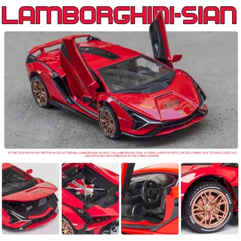 Free Iepirkšanās Jaunu 1/32 Lamborghinis Sian Sakausējuma Metāla Auto Modelis Diecasts&Rotaļu Transportlīdzekļiem, Automobiļu Izglītības Zēns Rotaļlietas Bērniem Dāvanu