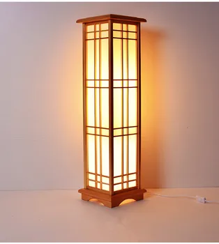 Mūsdienu Japāņu Grīdas Lampa Washitsu Tatami Dekoru Loga Rūts Lampas Restorāns, Dzīvojamā Istaba, Priekšnams Apgaismojums Mājām Dizaina Koka Lampas