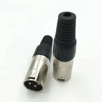 8Pcs XLR Male 3 Pin Ligzdu Mic (Mikrofons Audio Kabelis Vadu Spraudni Savienotājs
