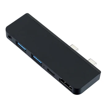 USB 3.0 Dual Tipa C HUB 4K HDMI Uzstādīt Converter USB-C Audio Adapteri Sadzīves Datoru Drošības Daļas Surface PRO X