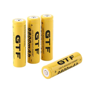 GTF Jaunas 4gab 18650 3,7 V 9800mAh Li-ion Baterijas+1PC ES/ASV Bateriju lādētāji, bateriju elektronisko produktu