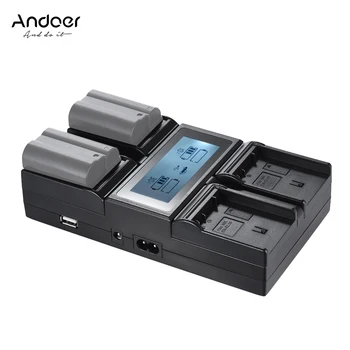 Andoer Digitālo Kameru, Akumulatoru, Lādētāju Sony A7III A9 A7RIII A7SIII 4-Kanālu Uzlādēšanas ar LCD Displejs AC 100V-240V Ieejas