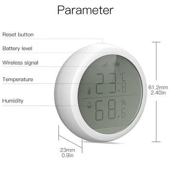 Tuya Smart ZigBee Temperatūras Sensors Mitruma Mērītājs Detektoru Monitoru, Gudru Dzīvi APP Termometru, Higrometru, Alexa, Google Home