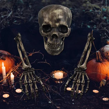 Skelets Likmes Halloween Dekorēšanai Zemes , Galvaskauss un Skelets,Pagalmā Zāliens Staba Dārza Kapsēta Apdare