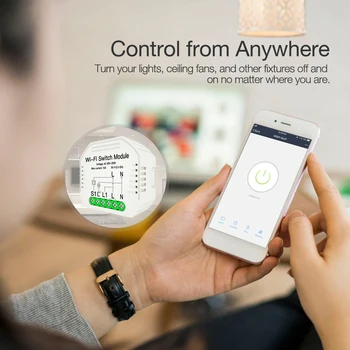 Tuya WiFi Smart Switch 1/2 Moduļa Veids Smart Dzīves Tālvadības pults Smart Home 90-250V Slēdzis Slēdzis Modulis Ar Alexa, Google