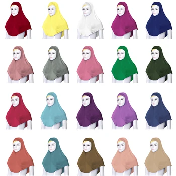 2GAB Musulmaņu Sievietēm Islāma Klp Hijabs Šalle Galvas Vāka Šalles Lakatu Arābu Uzstādītu Ārējo Šalle Iekšējo Klp Ramadāna Turban Jaunu 76*68cm
