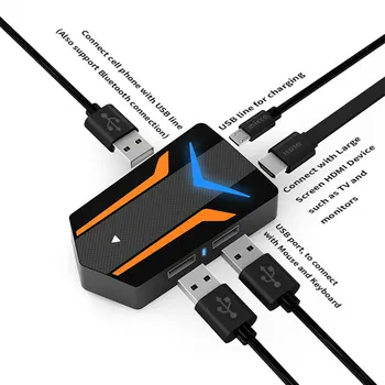 PUBG Mobilās Spēles Kontrolieris 4K USB Uz HDMI CENTRMEZGLS, Adapteri IOS Android Tālrunis TV Projektoru, Peli, Klaviatūru Adapteris Konvertētājs