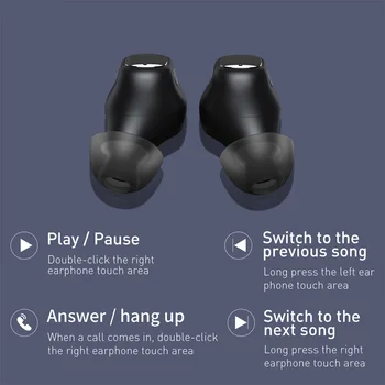 Baseus WM01 TWS Bluetooth Austiņas Taisnība, Bezvadu Austiņām Bass Stereo Earbuds Austiņas ar Mic iOS Android OPPO Auss Pumpuri