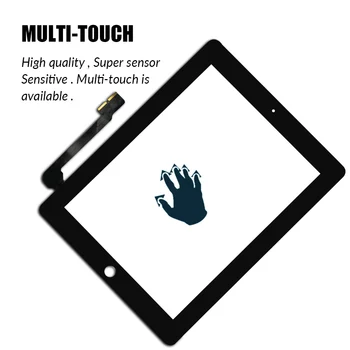 Jauni Touch Screen iPad 3 A1416 A1430 A1403 iPad 4 A1458 A1459 A1460 LCD Ārējā Digitizer Sensors Stikla Paneļa Nomaiņa
