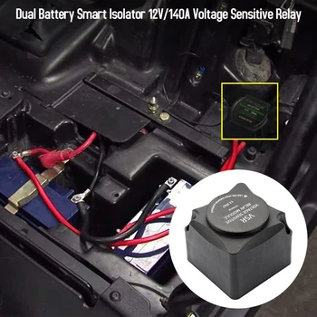 Sprieguma Jutīgs Relejs Automātiska Lādēšanas Relejs Dual Battery Smart Izolatoru 12V/140.A(VSR)ar Vadu Komplekts ar KeyLine Lādētāji