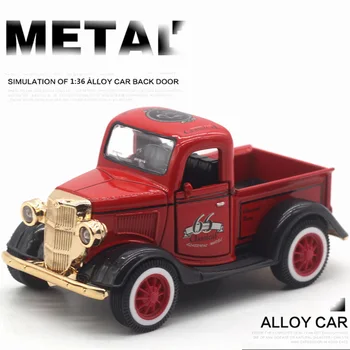 Mini automašīnas Mūziku, gaismas Retro Automobiļu 1:36 Pull atpakaļ, Automašīnas modeli, Metāla Lējumiem Transportlīdzekļu Skolas autobusu rotaļlietas Bērniem Klasiskās Antīkās rotaļlietas