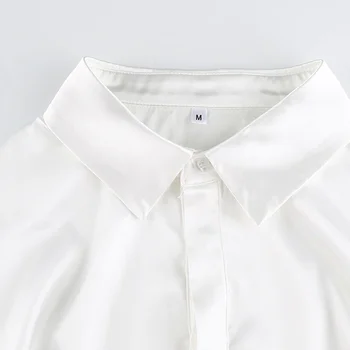 Sieviešu Krekls 2020. Gadam, Modes Sievietēm, Baltās Blūzes Sexy garām Piedurknēm Tunika Top Liela Izmēra Jaciņa Apģērbu Rudens Kreklu Apkakles