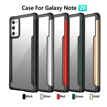 Samsung Galaxy Note 20 Ultra Soft TPU edge+Cietā Caurspīdīgu aizsargājošu Atpakaļ uz Lietu samsung galaxy note 20 20ultrta