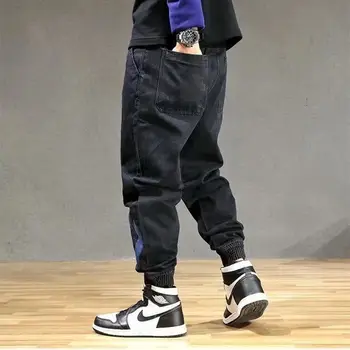 Vīriešu džinsi, Kravas Bikses Elastīgs Harun bikses Joggers Elsas Rudens Streetwear Hip Hop Harēma Bikses S-4XL Safari Stila Gadījuma Elsas