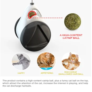 Smart Cat Toy Funny Interaktīvu Kaķu Rotaļlieta ar Catnip Nelegālo Rotācijas Kaķis Bumbu Pet Cat Piegādēm, Nav Nepieciešams Akumulators