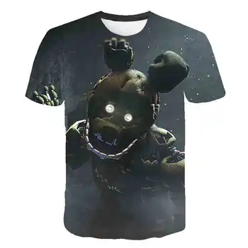 3D Piecas Naktis Fredijs T-krekls Bērniem Funny Cartoon kids Bērnu Apģērbu Zēni Meitenes kostīms vasaras Topi augstas kvalitātes camiseta tees