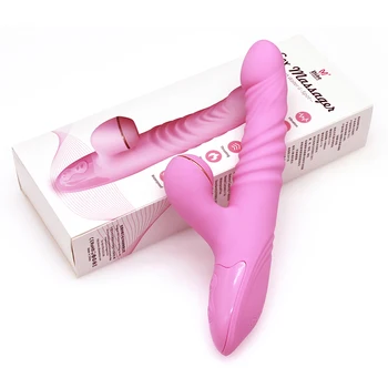 Seksa rotaļlietas sievietēm G Spot Trušu Vibrators, Dildo orālo seksu mēles, krūšu galu vibrators clit klitora sūcējs Ūdensizturīgs Masturbācija