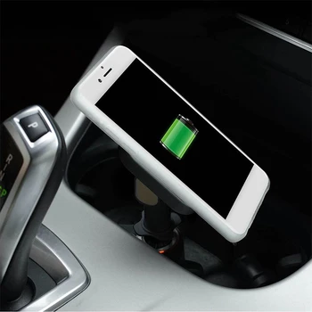 Auto Magnētiskās Qi Bezvadu Lādētāju, Automašīnas Tālrunis Mount Lādētājs, Turētājs iPhone Samsung piepīpētāja Bezvadu Uzlādes(Melns)