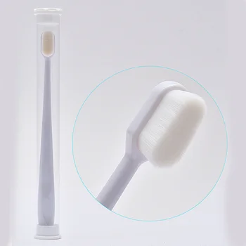 5gab Ultra-fine Mīkstu spalvu Videi Draudzīgu zobu Suka Portatīvo Ceļojumu Zobu Birste Ar Lodziņu Mīksta Šķiedra Nano zobu Suka Mutvārdu Hygien