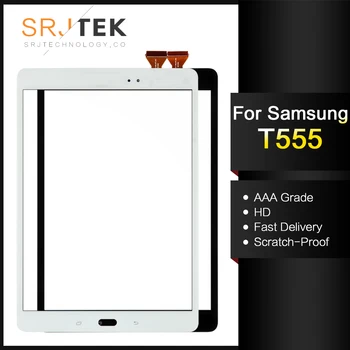 Srjtek Samsung Galaxy Tab 9.7 SM-T555 T555 WIFI Touch Screen Digitizer Stikla Sensors Daļas Planšetdatora Ekrāns Panelis