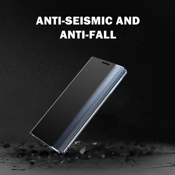 Sānu Logu Smart Flip View cover for Samsung Galaxy A12 gadījumā magnētisko statīvu ādas gadījumā Samsung A32 A42 5G M51 M31S vāciņu