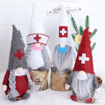 Ziemassvētku Ilgi Cepuri Ārsts, Medmāsa Zviedrijas Gnome Santa Plīša Rotaļlietas Lelle Rotājumi Brīvdienu Mājas Puse Dekorēšanas Ziemassvētku Dāvanu