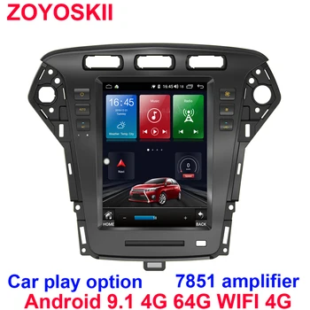 Auto GPS 2din radio Ford Mondeo mk4 2011 2012 2013 Android multimediju atskaņotāju, navigācijas Vertikāla ekrāna Tesla stils