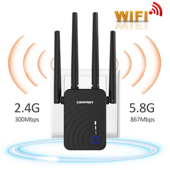 Ilgi Diapazona Paplašinātājs 802.11 AC Bezvadu WiFi Repeater Wi Fi Pastiprinātājs 2.4/5G Wi-Fi Pastiprinātājs 1200/2100Mbps Wifi maršrutētāju un Piekļuves Punktu