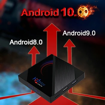 Sākotnējā H96 Max H616 Smart TV Box Android 10.0 Youtube HD 6K Android TV Box Balss Palīgs PKT95 X96 Max Plus