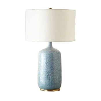 Klasiskā Gultas Lampa Radošo Zilā Keramikas Viesistaba Galda Lampas Vintage Modeļa Istabas Gultas-Apgaismojums Dzīvojamā Istaba Guļamistaba
