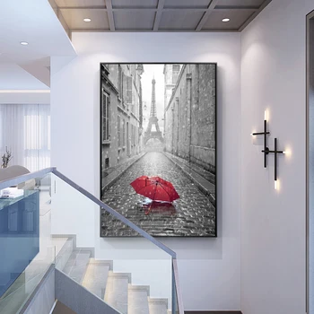 Parīzes Tornis Gleznām Uz sienas Paris Street View Ainavu Sienas Mākslas Audekls Izdrukas Parīzes Cuadros Attēli uz Dzīvojamās Istabas Sienas