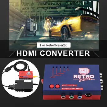 Par RetroScaler2x YPBPR/S-VIDEO/A/V HDMI Pārveidotājs Līnijas-doubler Par Retro Spēļu Konsoles PS2/N64/NES/SEGA Dreamcast/MD1/MD2