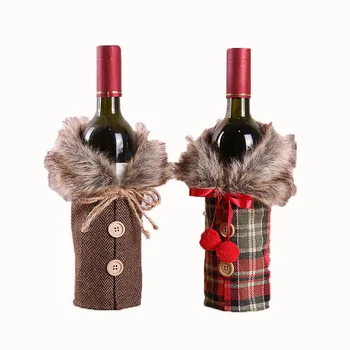 Ziemassvētku Rotājumi Eiropas un Amerikas Jauno Vīna Pudeles Vāciņu Priekšgala Mezgls Veļa Vīna Pudeles Vāciņu, Svētku Dekorēšana Aksesuāri