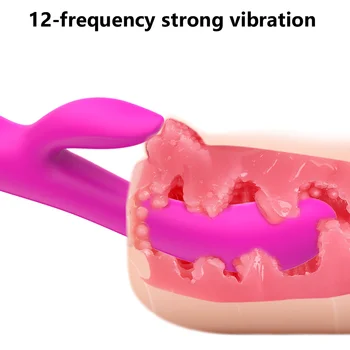 12 Ātrumu Sieviešu Masturbator G Spot Vibrators Sievietēm Dildo Seksa Rotaļlieta, Trušu Vibrators Maksts Klitora Massager Seksa Rotaļlietas Sievietēm