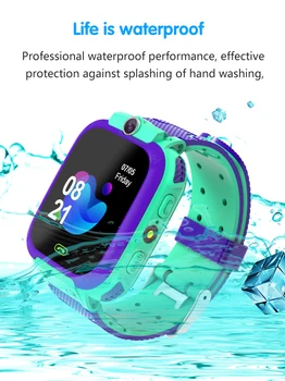 Bērnu Smart Watch SOS Tālruni Q12 Skatīties Ūdensizturīgs Smartwatch Bērniem Ar Sim Kartes Foto IP67 Bērniem Dāvanu IOS Android