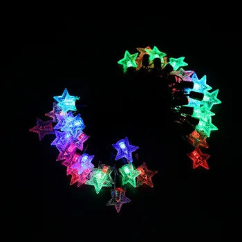 6M 40 LED Zvaigžņu String Krāsains Gaismas lodes piliena formu Brīvdienu Ziemassvētku Vainags Jauno Gadu Kāzu Ziemassvētki Partijas Apdare Lampas