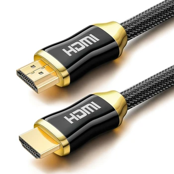 5m 10m Premium kvalitātes pītā HDMI kabeļi 4K V2.0 Ultra HD HDMI uz HDMI Vads HD TV LCD Klēpjdatoru, Projektoru, Datoru FS