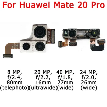 Oriģinālo Priekšējo un Aizmugurējo Aizmugurējo Kameru Huawei Mate 20 X Mate20 20X Galvenais Saskaras Kameras Modulis Flex Nomaiņa Rezerves Daļas